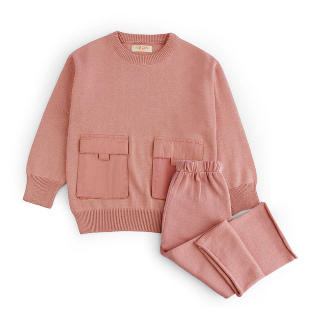 Girls Sweater Knitted Co-Ord Suit