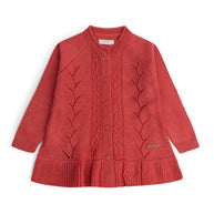 Coral Frill Cardigan