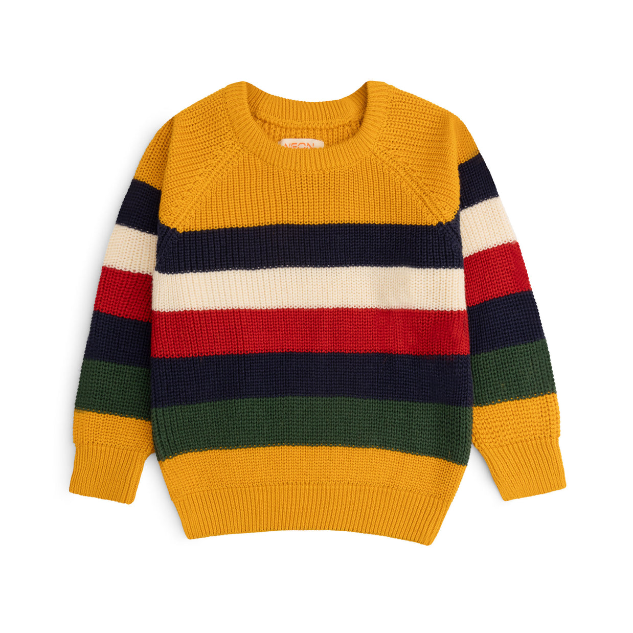 Cotton Color Band Sweater