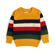 Cotton Color Band Sweater