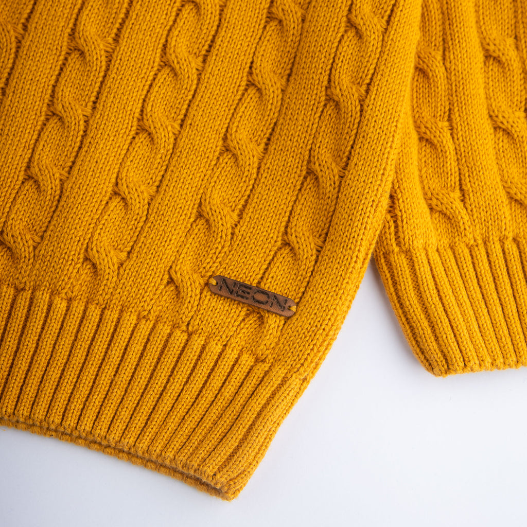 Boy's Cabled Knitted Shirt Collar Sweater (BSWT19-W24)