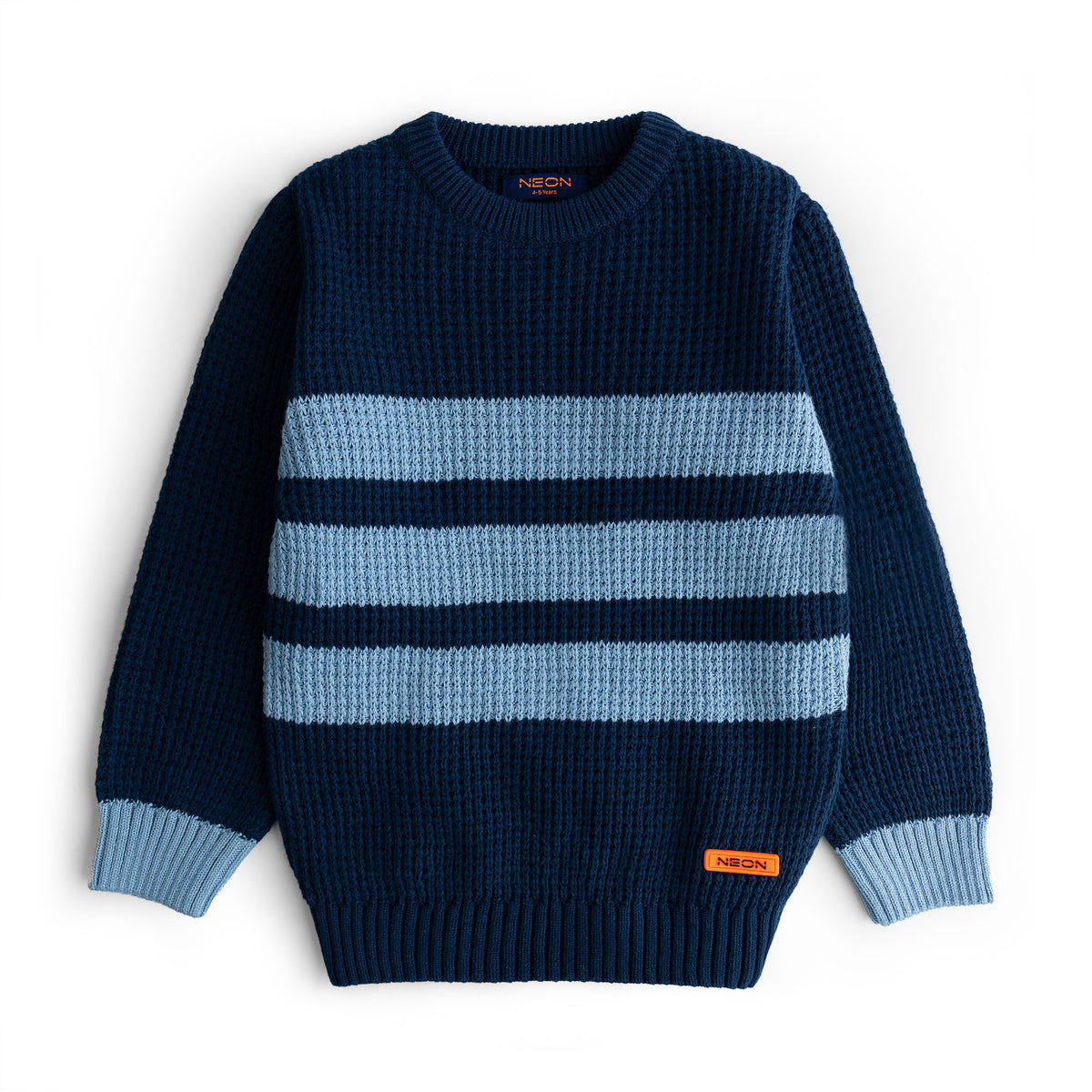 Navy Contrast Stripe Sweater