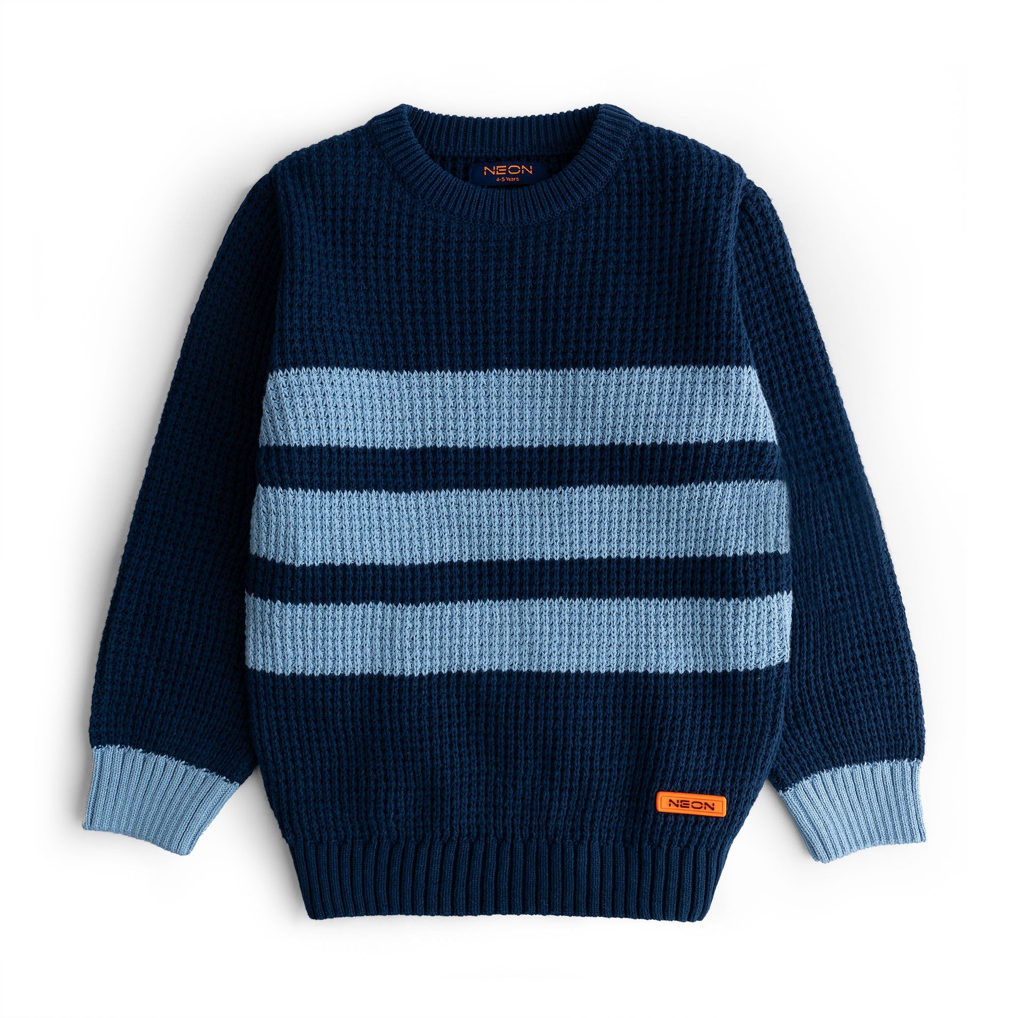 Navy Contrast Stripe Sweater