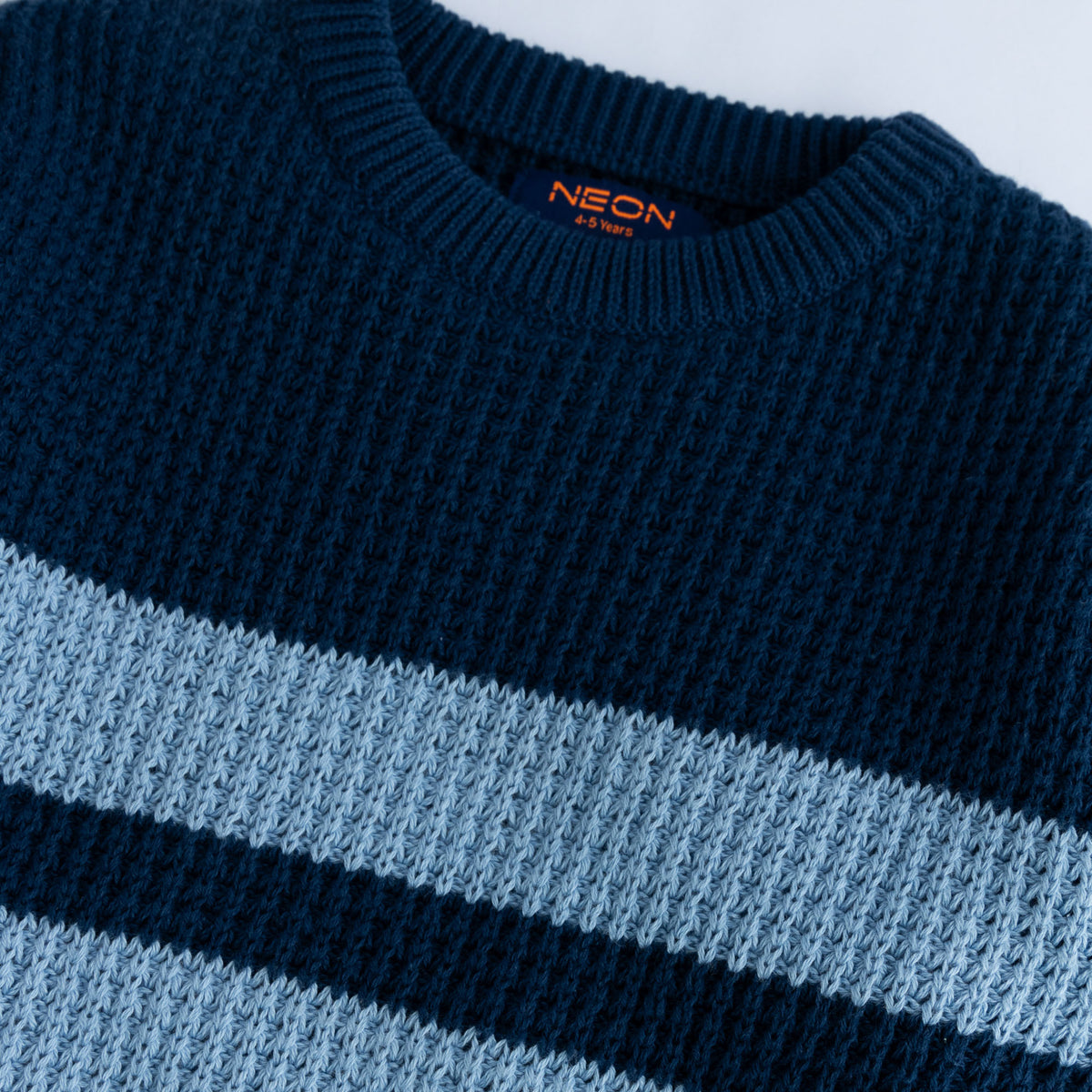Navy Contrast Stripe Sweater