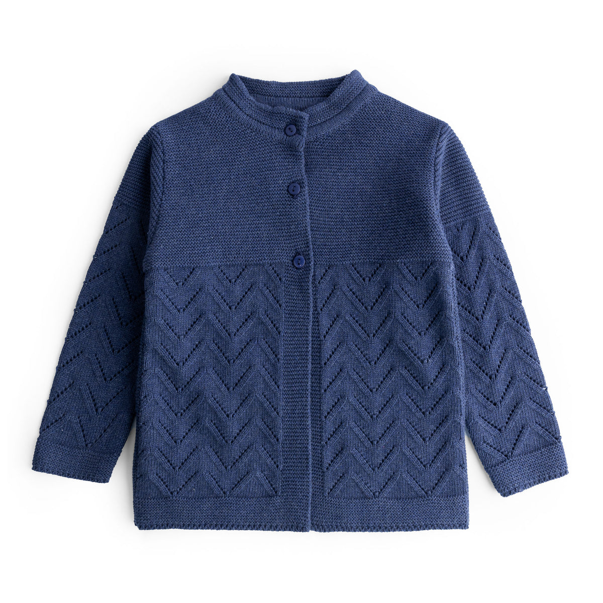 Blue Chevron Cardigan