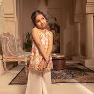 2Pc Embroidered Sleeveless Kurti & Trouser