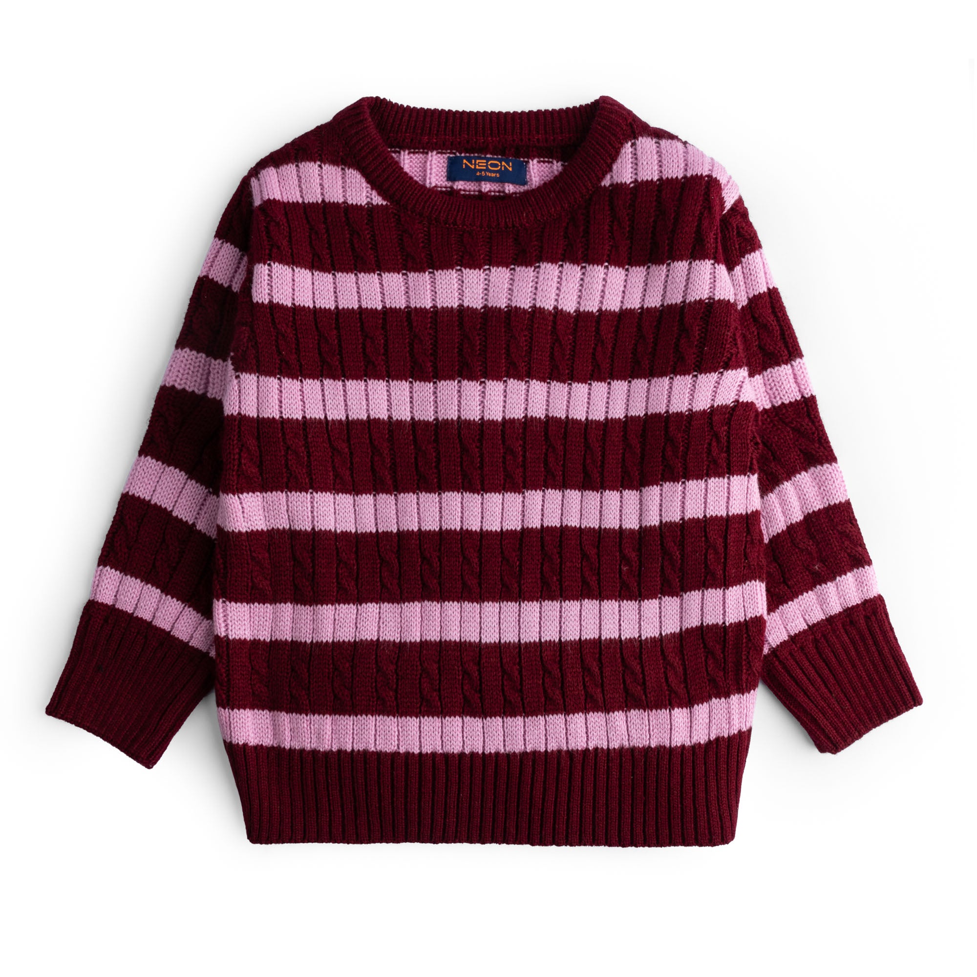 Cable Knitted Striper Sweater