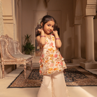 2Pc Embroidered Sleeveless Kurti & Trouser