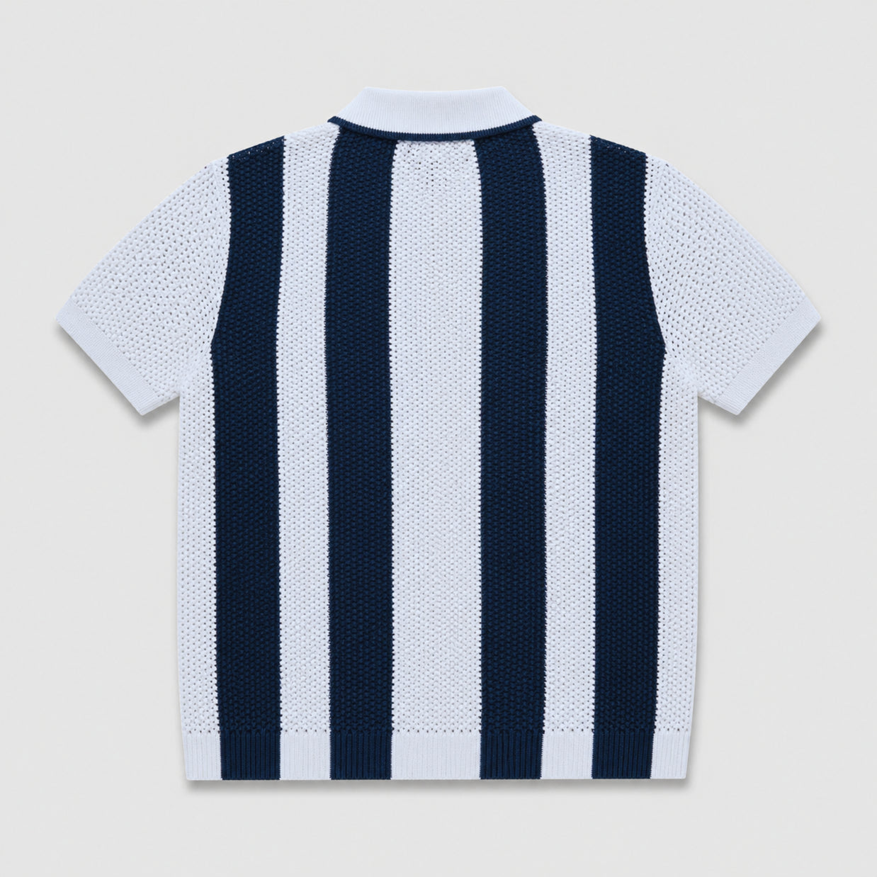 Striped Knitted Polo Shirt