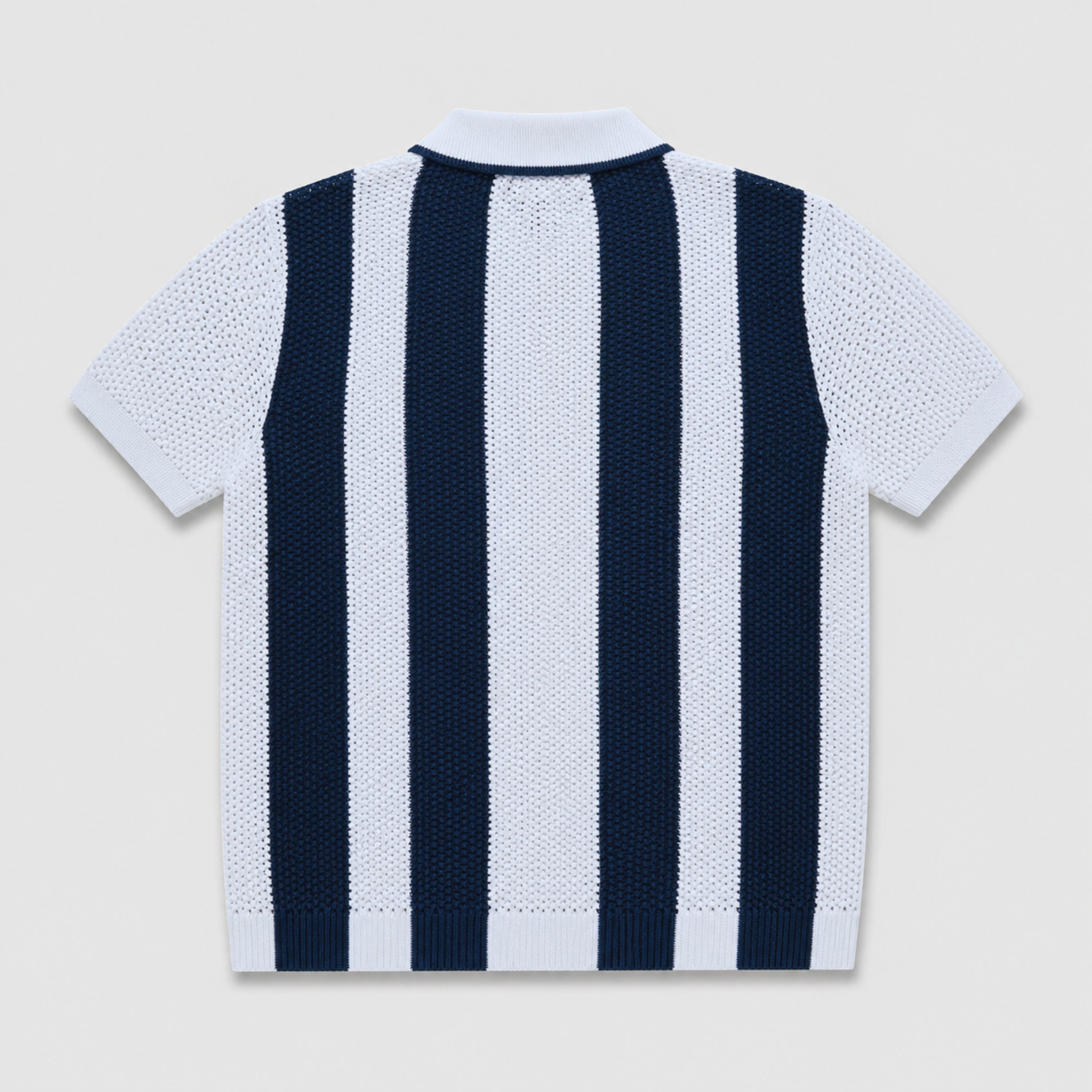 Striped Knitted Polo Shirt