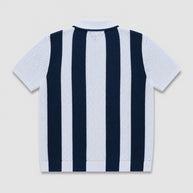 Striped Knitted Polo Shirt