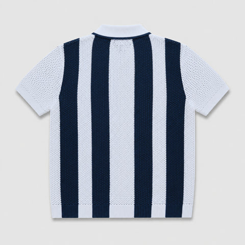 Striped Knitted Polo Shirt