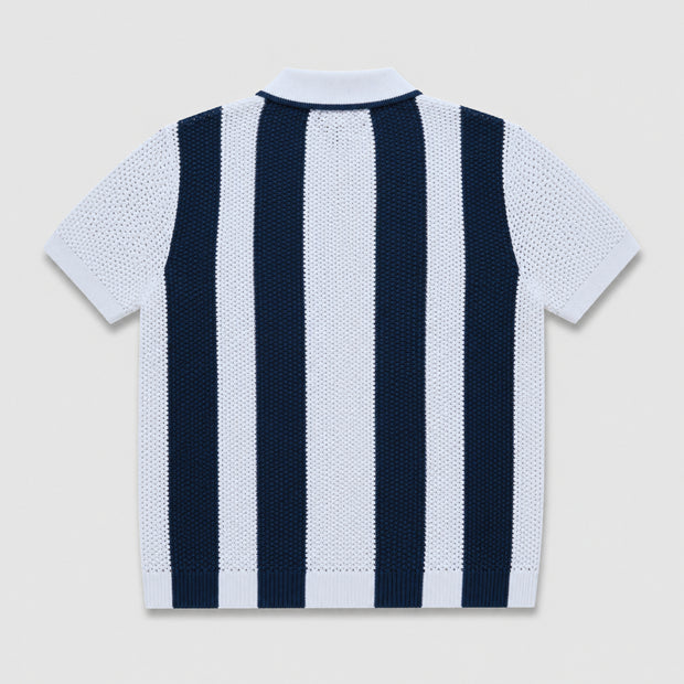 Striped Knitted Polo Shirt