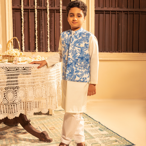 Floral Printed Cotton Waistcoat