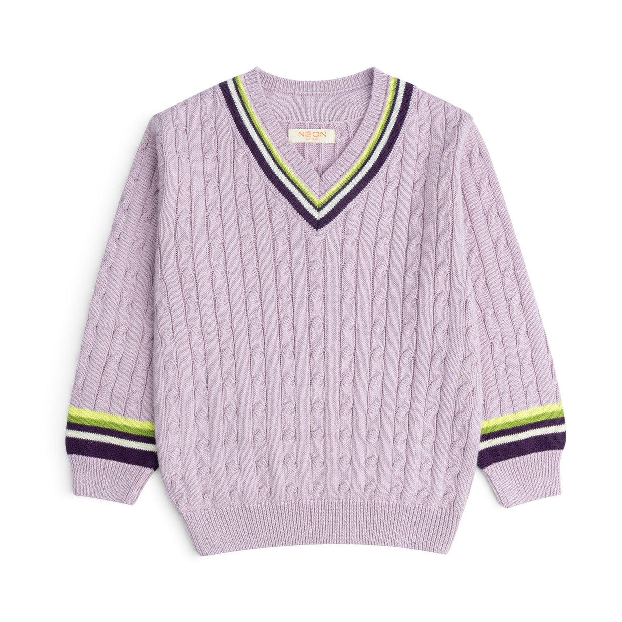 Cable Knit V-Neck Sweater