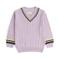 Cable Knit V-Neck Sweater