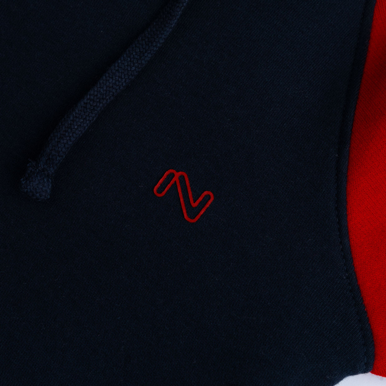 Navy Contrast Sleeve Hoodie