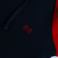 Navy Contrast Sleeve Hoodie