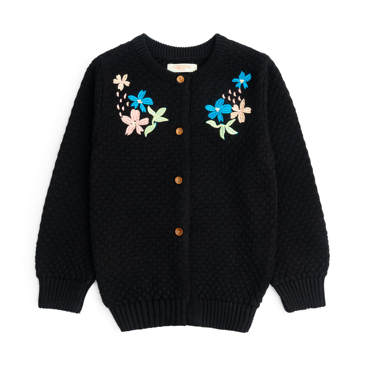Embroidered Button Down Sweater