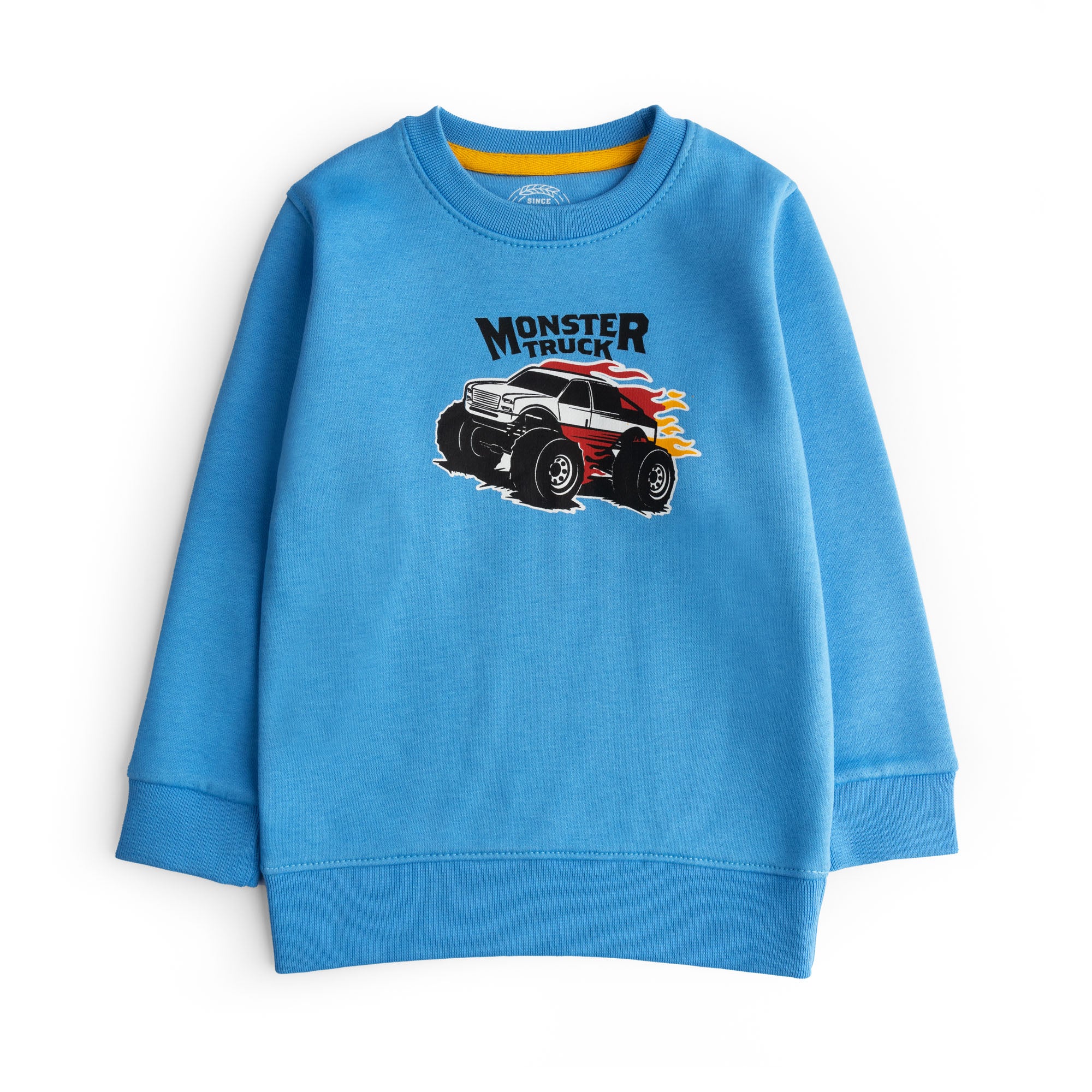 NEON blue graphic fleece sweatshirt for boys