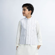 Striped Cotton Waistcoat