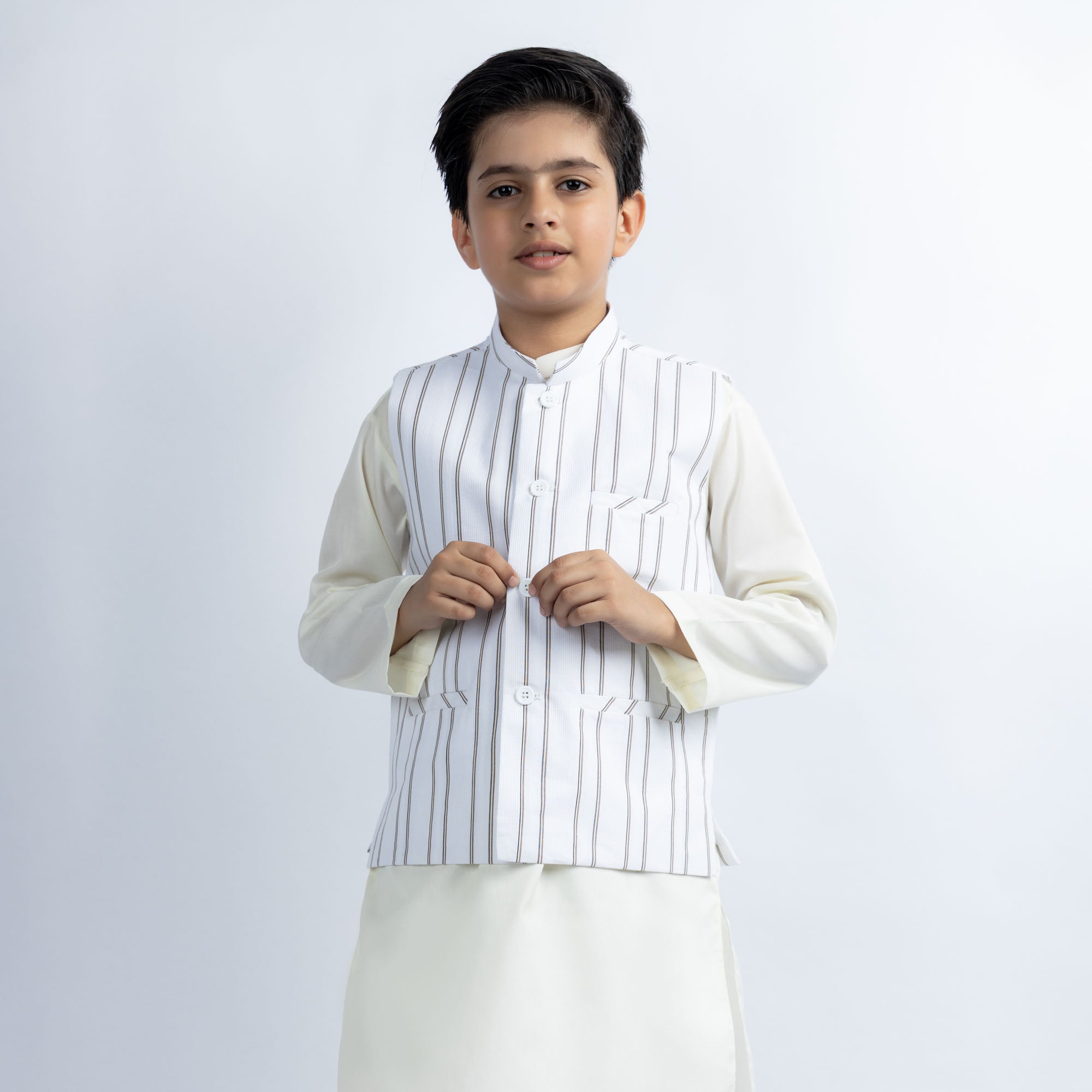 Striped Cotton Waistcoat