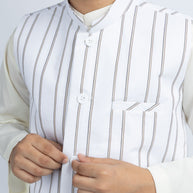 Striped Cotton Waistcoat