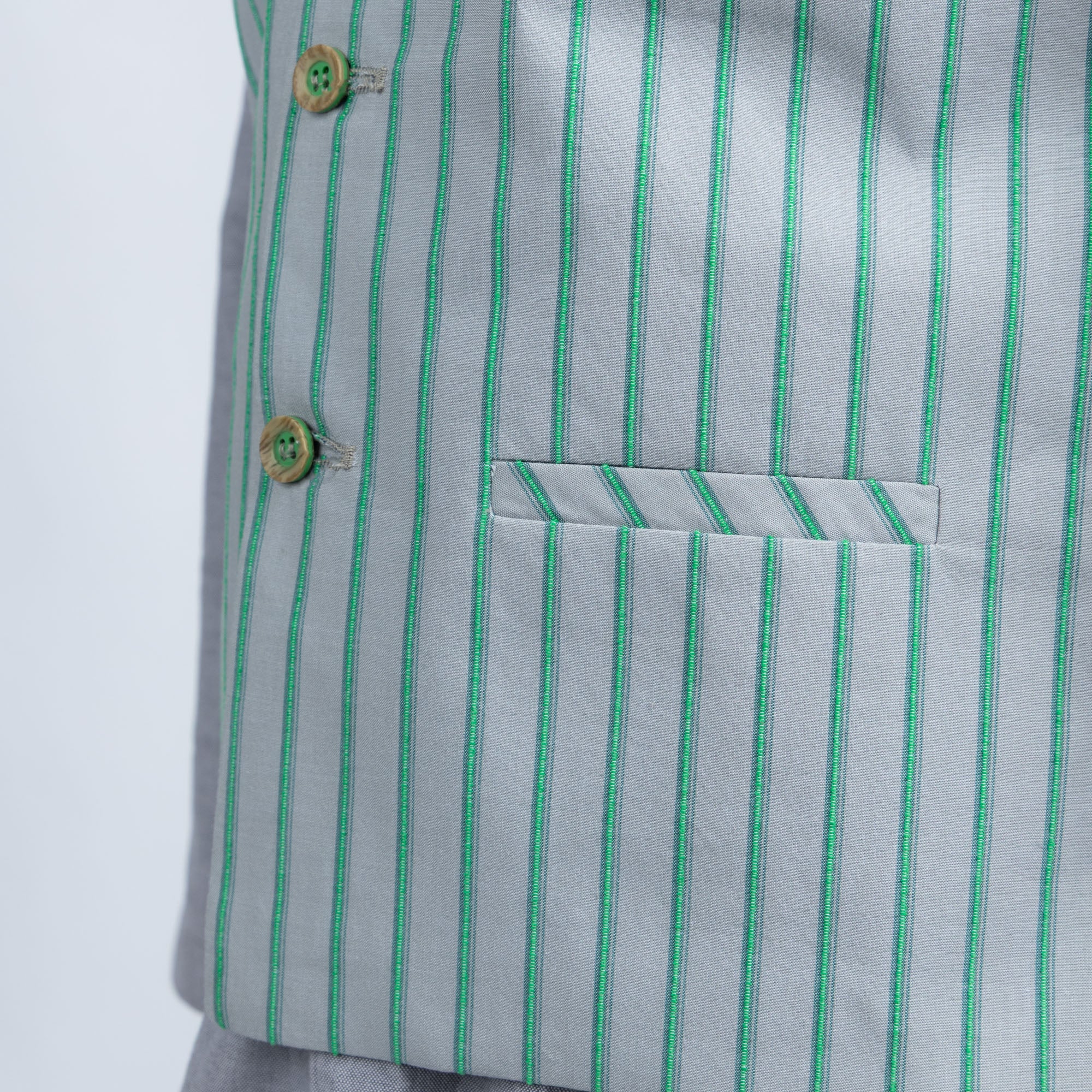 Striped Cotton Waistcoat