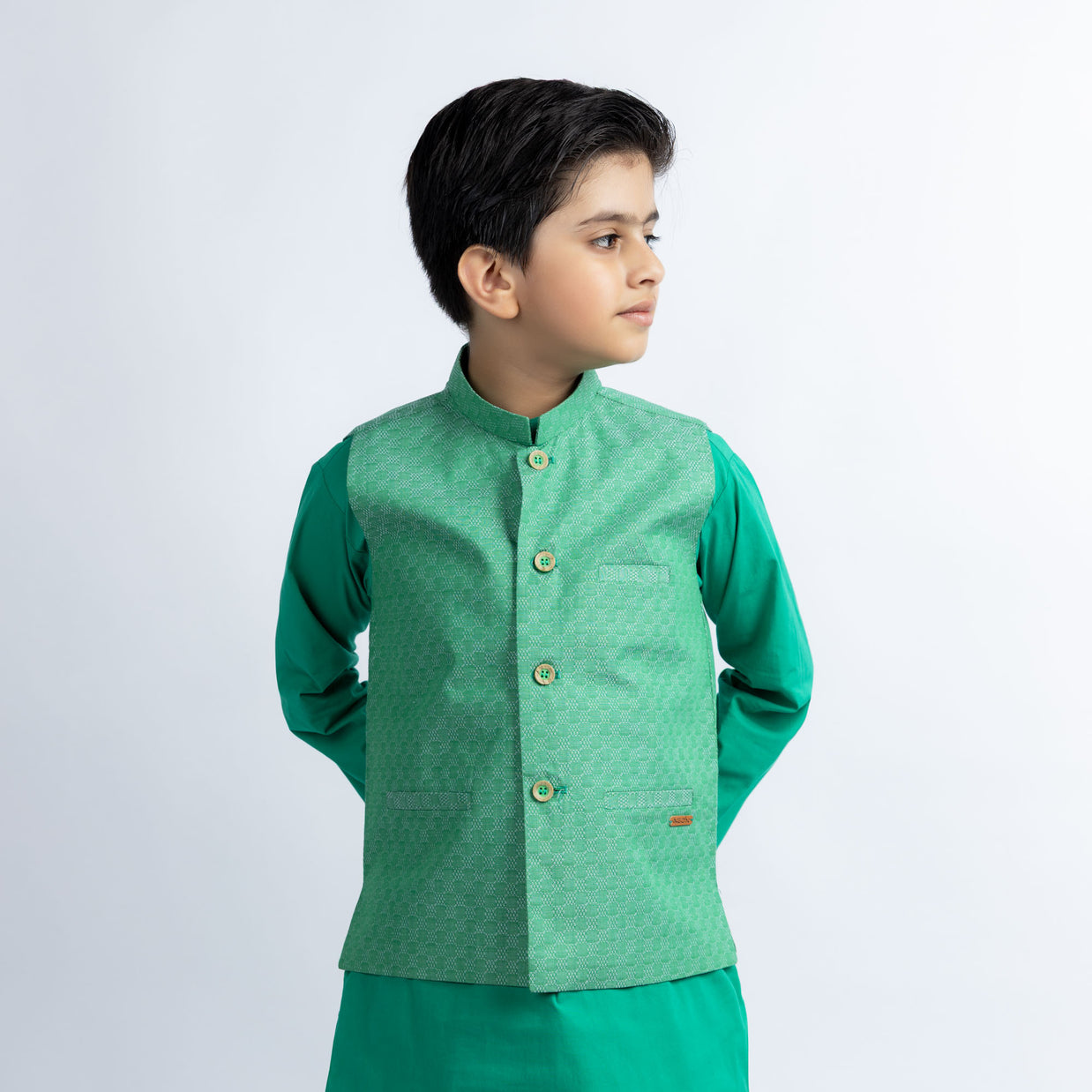 Textured Cotton Waistcoat