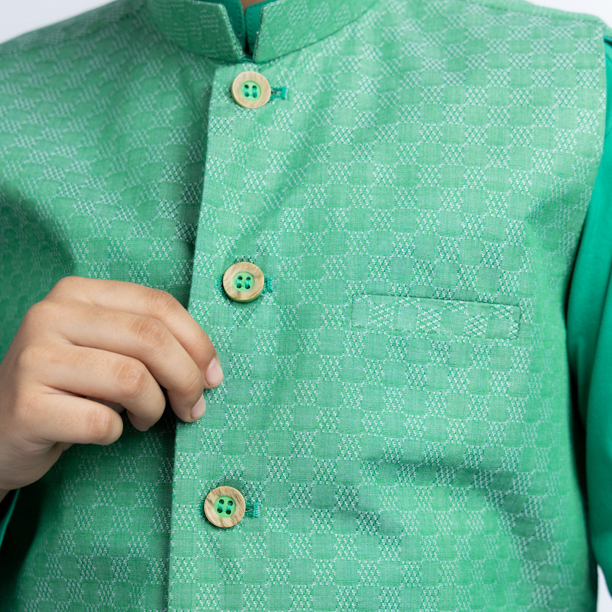 Textured Cotton Waistcoat