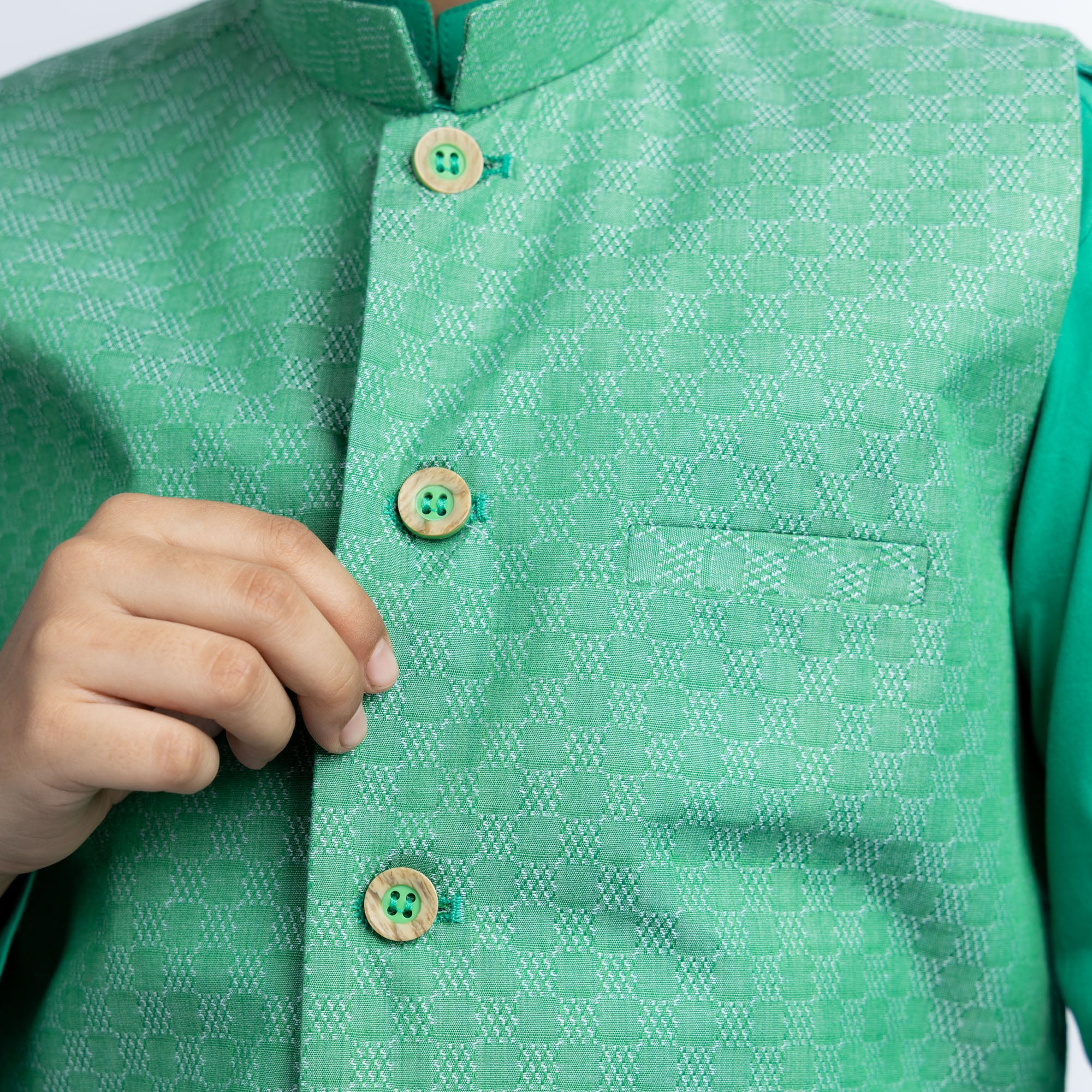 Textured Cotton Waistcoat