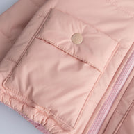 Girls Puffer Hooded Zipper Jacket
