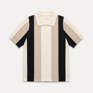Striped Knitted Polo Shirt