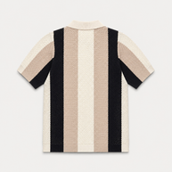 Striped Knitted Polo Shirt
