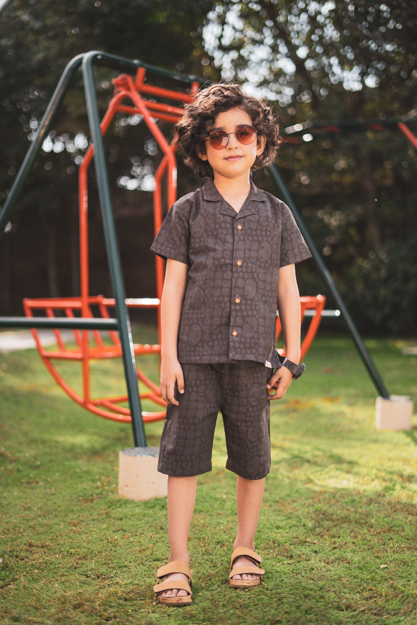 Boys Printed Cotton Suit