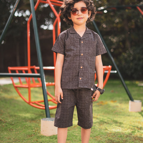 Boys Printed Cotton Suit