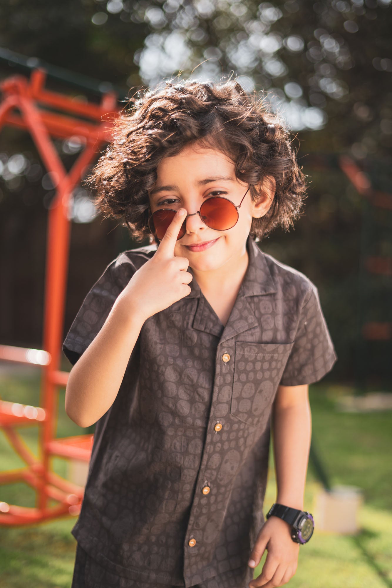Boys Printed Cotton Suit