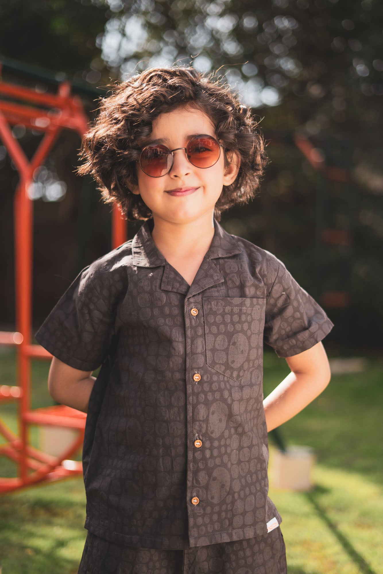 Boys Printed Cotton Suit