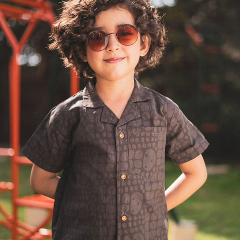 Boys Printed Cotton Suit