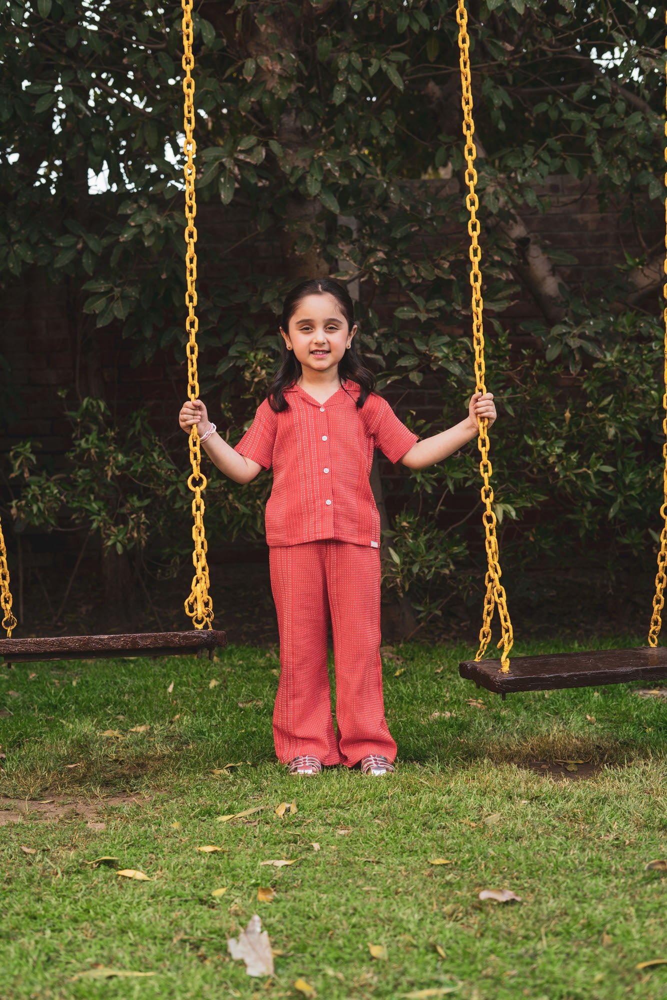 Coral Textured Co-Ord Set