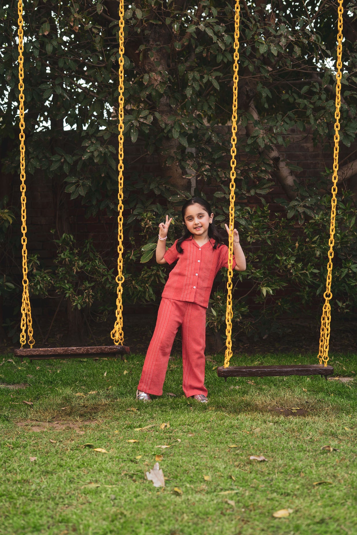 Coral Textured Co-Ord Set