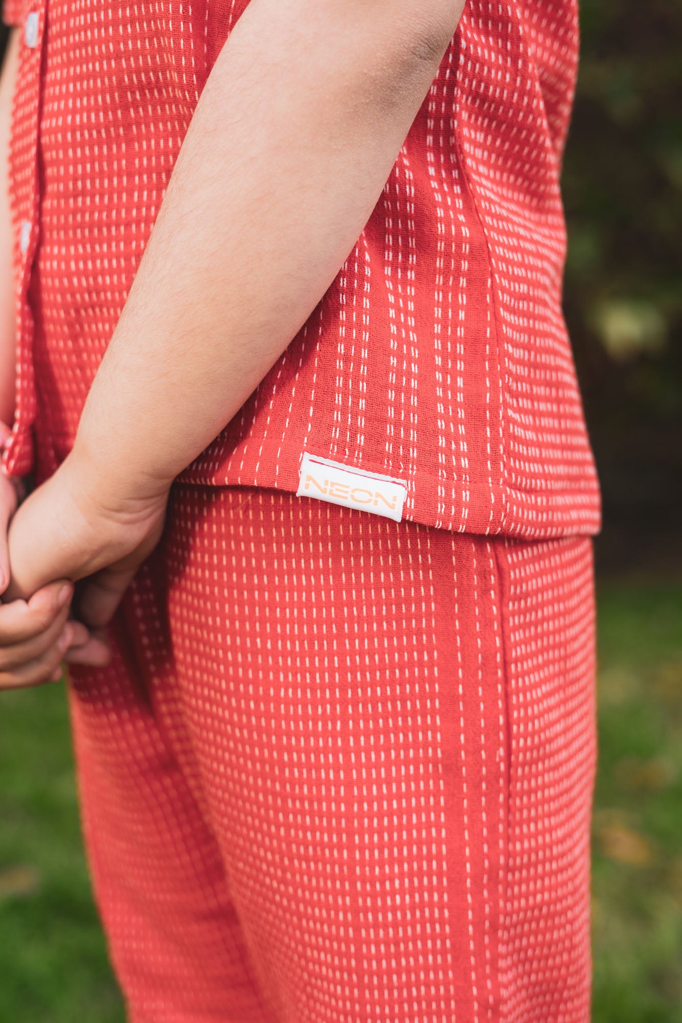 Coral Textured Co-Ord Set