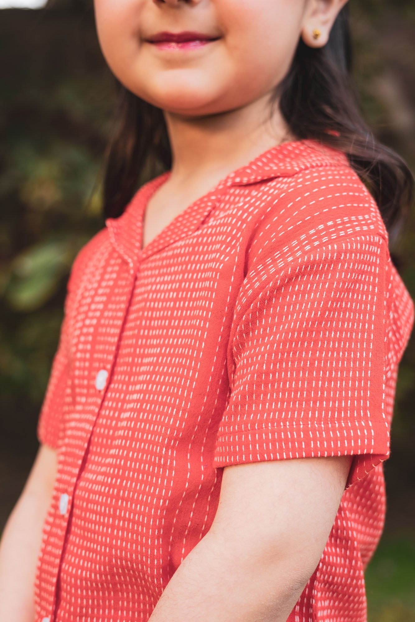 Coral Textured Co-Ord Set