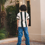 Striped Knitted Polo Shirt