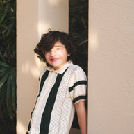 Striped Knitted Polo Shirt