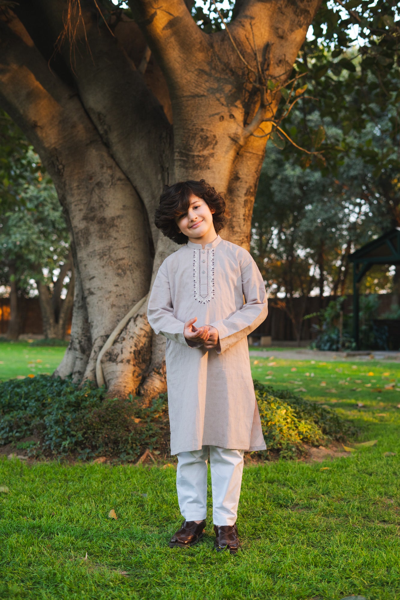 Embroidered Cotton Kurta