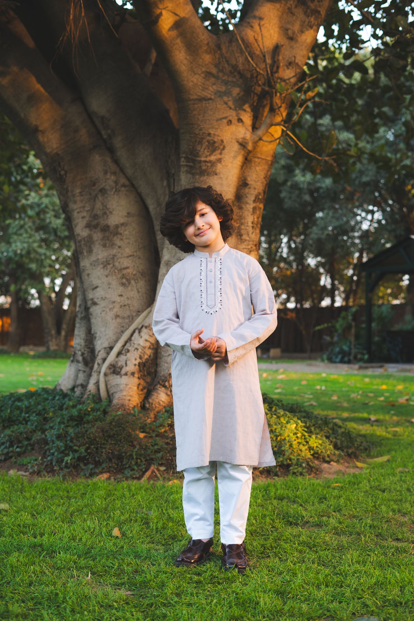 Embroidered Cotton Kurta