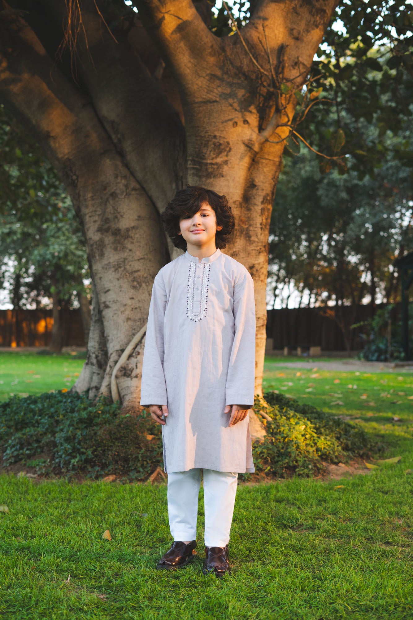 Embroidered Cotton Kurta