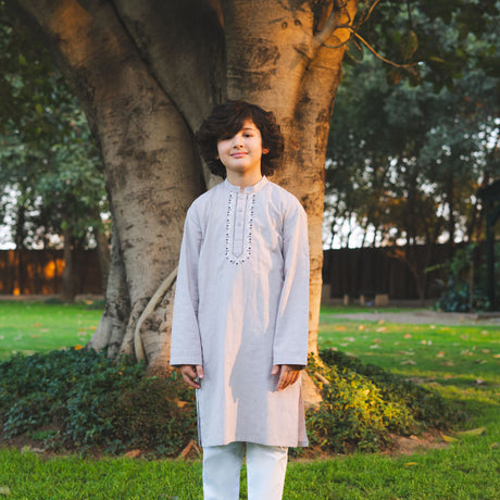 Embroidered Cotton Kurta