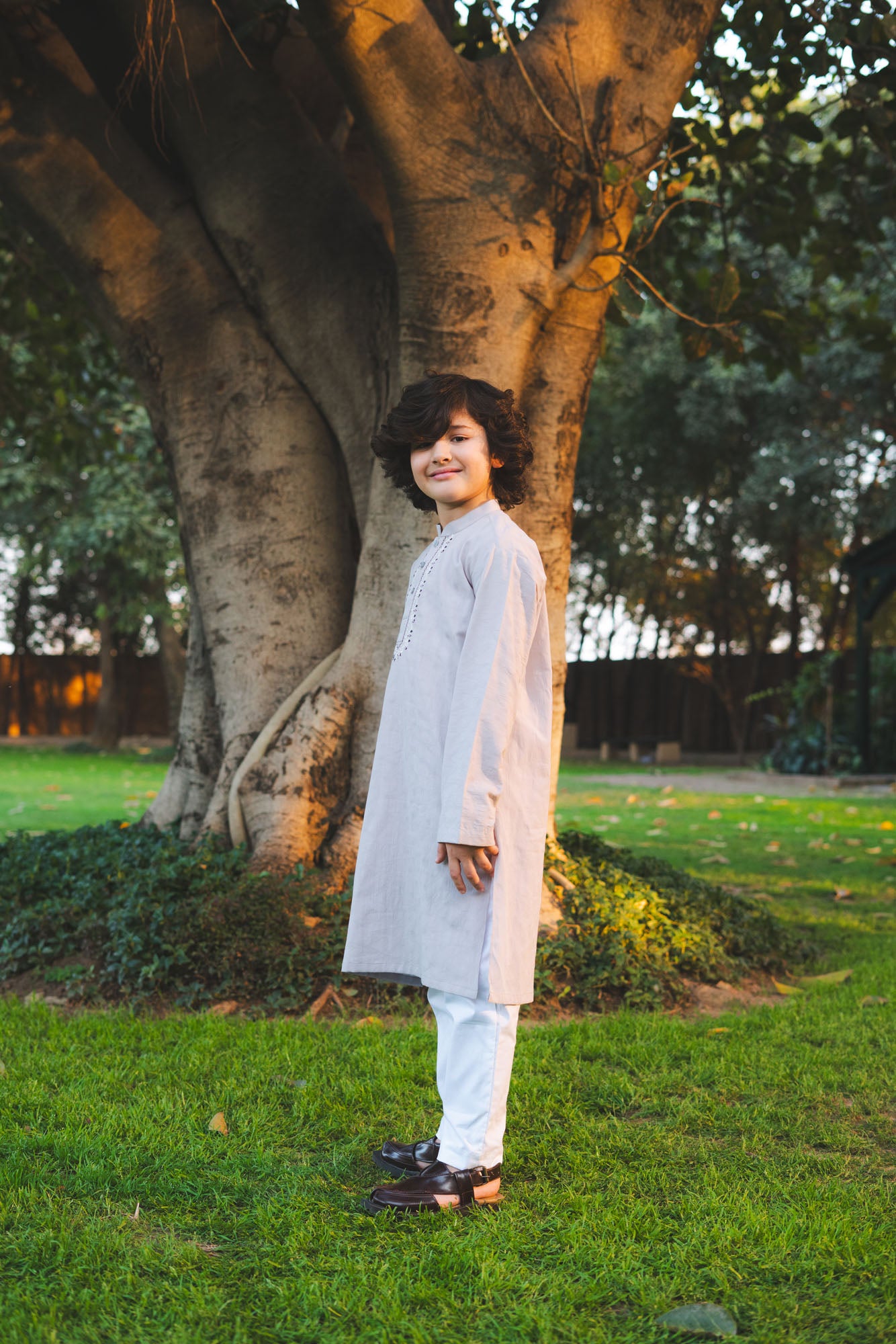Embroidered Cotton Kurta